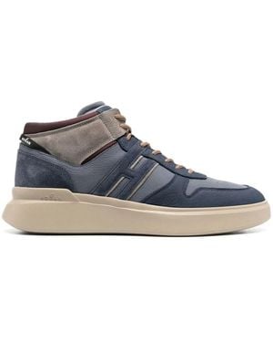 Hogan H580 Mid-Top Trainers - Blue