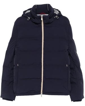 Brunello Cucinelli Hooded Puffer Jacket - Blue
