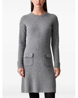 Joop! Button-Pocket Long-Sleeve Mini Dress - Grey