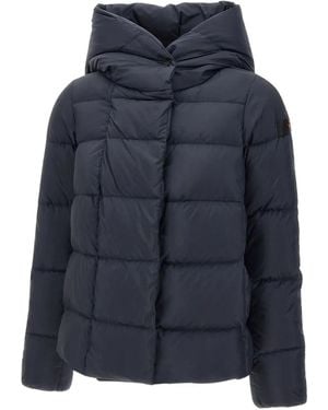Peuterey フーデッド キルティングジャケット - ブルー