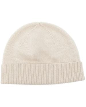 Roberto Collina Gerippte Beanie - Natur