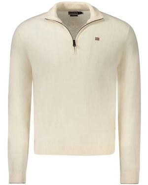 Napapijri Lampo Zip-Up Jumper - White