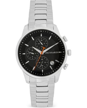 Trussardi Chronograph 45Mm Watch - Black