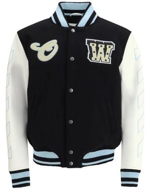 Off-White c/o Virgil Abloh Varsity Star Logo Jacket - Black