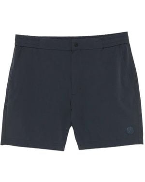 People Of Shibuya Logo-Patch Swim Shorts - Blue