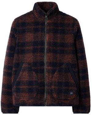 Paul Smith Plaid-Pattern Zip Jacket - Blue