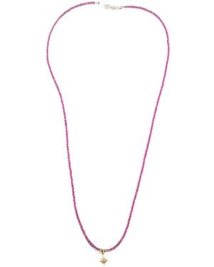 Madison Ruby Star Necklace - White