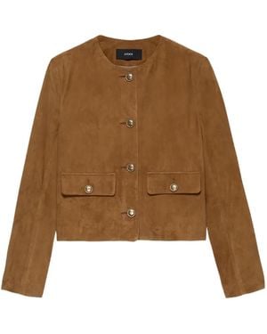 Arma Lorenne Collarless Jacket - Brown