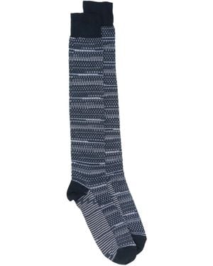 Missoni ジグザグ ニーハイ 靴下 - ブルー