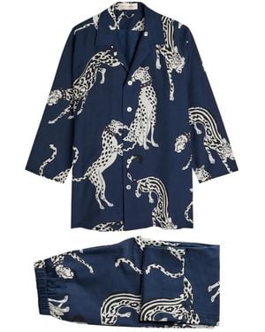 Olivia Von Halle Casablanca Pajama Set - Blue