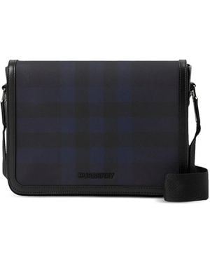 Burberry Geruite Messengertas - Blauw