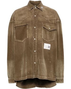 Maison Mihara Yasuhiro Vintage-Like Cotton Corduroy Shirt - Brown