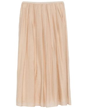Luisa Cerano Elasticated-Waistband Midi Skirt - Natural