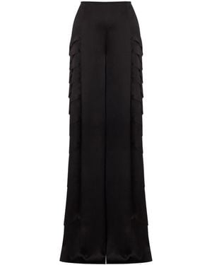 Alberta Ferretti Layered-Panel Pants - Black