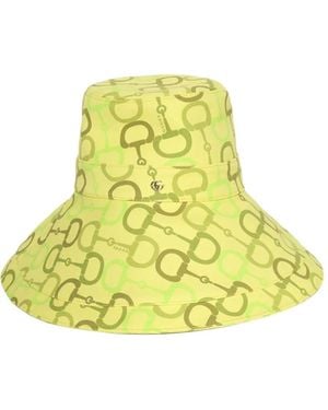 Gucci Horsebit Print Bucket Hat - Yellow