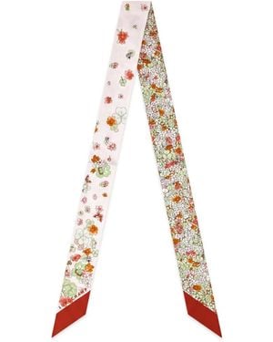 Longchamp Serre-Tête Frise Fleurie - Blanc