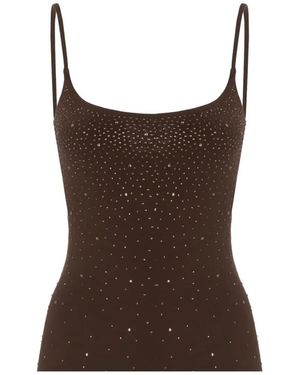 MC2 Saint Barth Evy Crystal-Embellished Maxi Dress - Brown