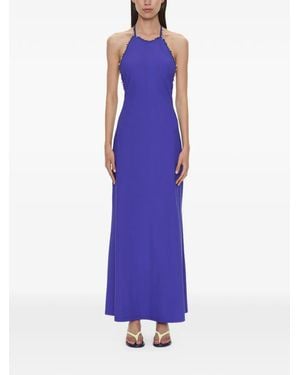 Christopher Esber Beach Quartz Halterneck Dress - Purple
