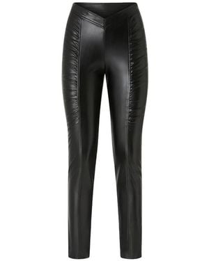 Pinko High-Waisted Panel Trousers With Ruched Detailing - Black