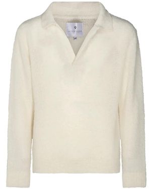 Seven Gauge Pull En Tweed À Col V - White