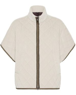 Brunello Cucinelli Quilted Jacket - White