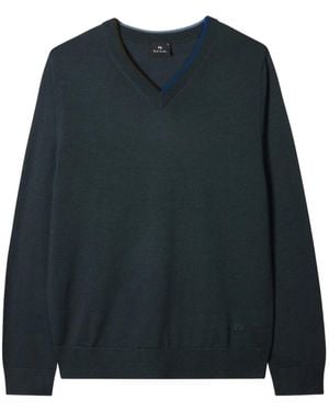 Paul Smith V-Neck Jumper - Green