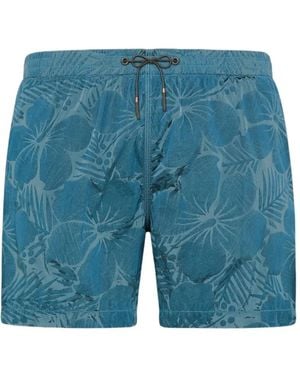 Roberto Ricci Designs Costume Da Bagno New Hyper Hibiscus Tramontana A Fiori - Blu