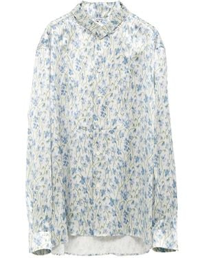 Loewe Floral-Print Button-Up Shirt - Blue
