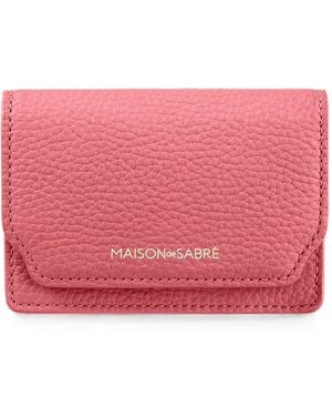 Maison De Sabre Grainy-Texture Card Case - Pink