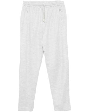 Eleventy Drawstring Zip-Pocket Trousers - White