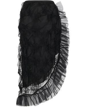 Blumarine Ruffled Tulle Skirt - Black
