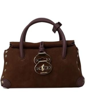 Zanellato Baby Dotta Studded Tote Bag - Brown