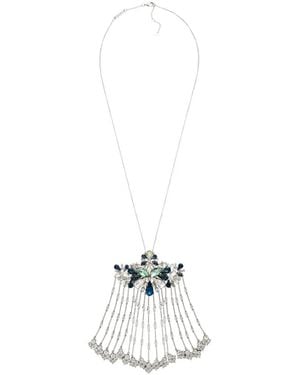 Rabanne Halskette Mit Strass - Weiß