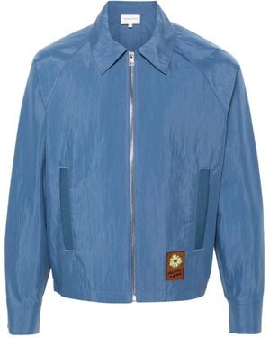 Maison Kitsuné Floating Flower-Patch Bomber Jacket - Blue