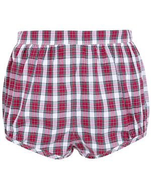 N°21 Tartan-Print Gathered Shorts