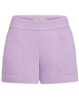 Marie Oliver Mia Patch-Pocket Shorts - Purple