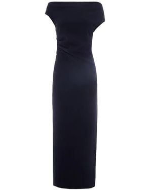 P.A.R.O.S.H. Off-Shoulder Maxi Dress - Blue