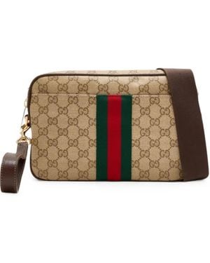 Gucci Small Crossbody Bag With Web - Brown