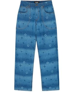 Ahluwalia Vaqueros estampados - Azul