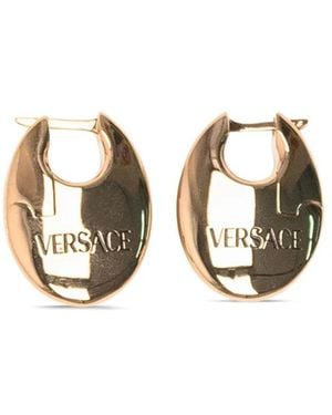 Versace Pendientes Medusa con montura oval - Metálico