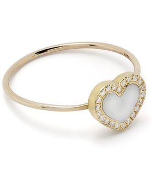 Jennifer Meyer 18Kt Heart Diamond Ring - Metallic