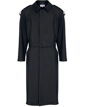 MM6 by Maison Martin Margiela Wollen Trenchcoat - Zwart
