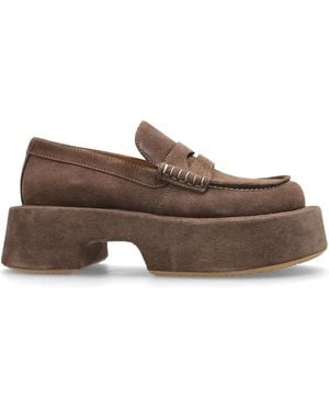 JW ANDERSON スエード プラットフォームローファー【関税なし】 JW ANDERSON スエード プラットフォームローファー【関税なし