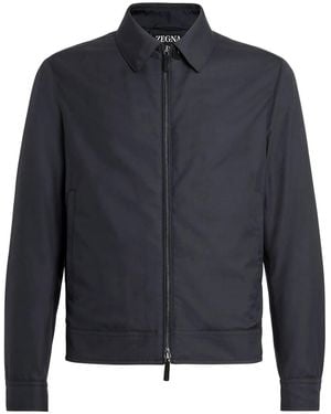 ZEGNA Leggerissimo Zipped-Up Shirt Jacket - Blue
