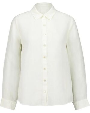 120% Lino Long-Sleeve Shirt - White