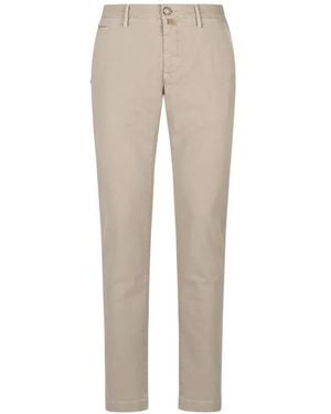 Jacob Cohen Logo-Patch Pants - Natural
