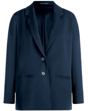 Betty Barclay Notched-Lapel Button-Fastening Blazer - Blue