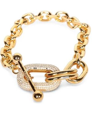 Rabanne Crystal-Embellished Chain Bracelet - Metallic