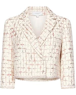 Giambattista Valli Veste En Tweed À Coupe Crop - Neutre