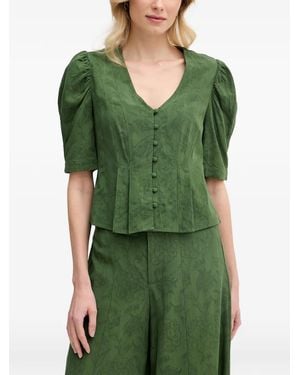 INTROPIA Casilda Bluse Mit Puffärmeln - Grün